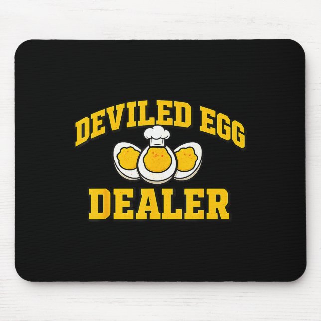 Tapis De Souris Funny Thanksgiving Fathers Day Retro Deviled Egg E (Devant)