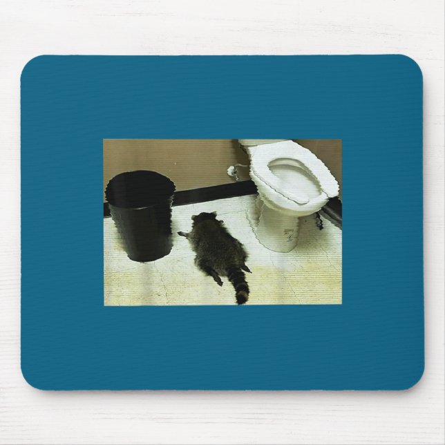 Tapis De Souris Funny Trashed Panda Drunk Racoon  (Devant)