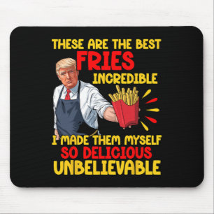 Tapis De Souris Funny Trump Fast Food Humour Fries Election 2024 B