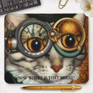 Tapis De Souris Funny Vêtements de Steampunk Chat