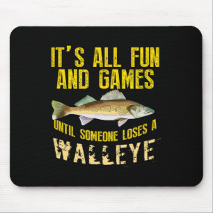 Tapis De Souris Funny Walleye Fishing Poisson d'eau douce Hommes G