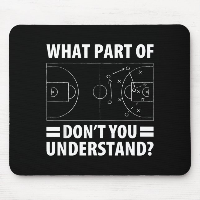Tapis De Souris Funny What Part Of Basketball Don't You Understand (Devant)