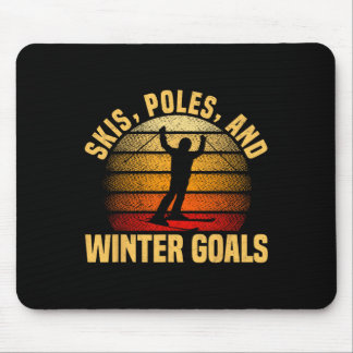 Tapis De Souris Funny Winter Sport Ski De Neige Aspect Pour Hommes