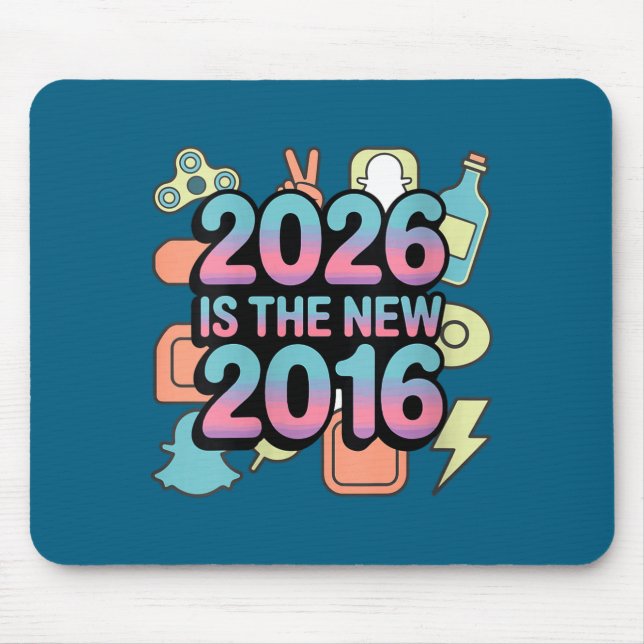 Tapis De Souris Funny Women's 2016 Rétro Nostalgie V (Devant)