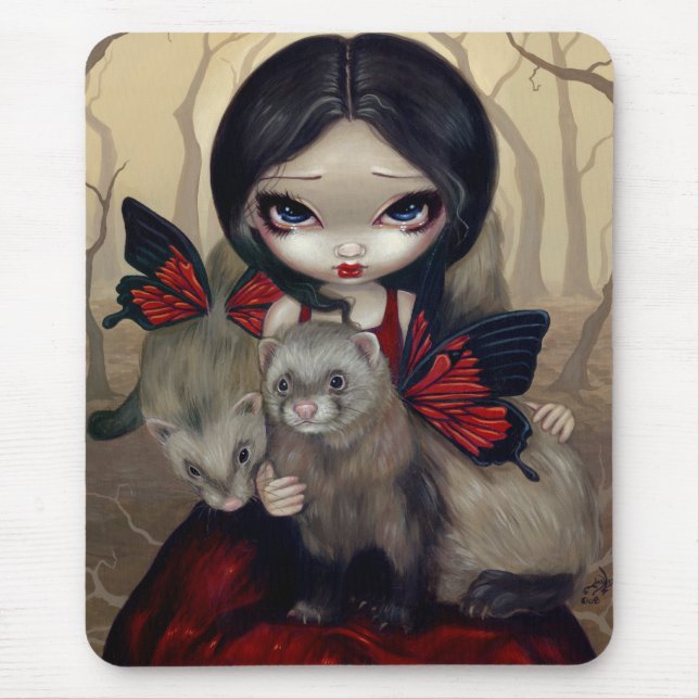 Tapis De Souris "Furets rouges" Mousepad de papillon (Devant)