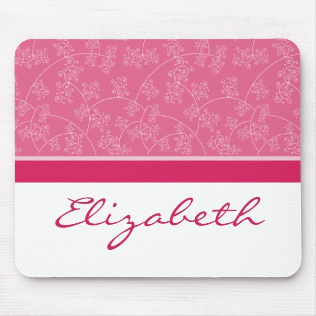 Tapis De Souris Fuschia Mousepad, un designer élégant (Devant)