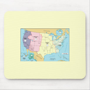 Tapis De Souris Fuseaux horaires des USA