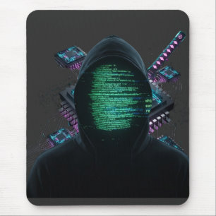 Tapis De Souris Fusion de technologie cybernétique - Katana Néon e
