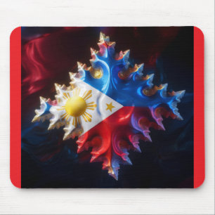 Tapis De Souris Fusion Du Drapeau Philippin Et De Mandelbrot Fract
