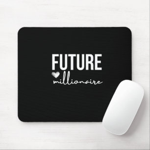 Tapis De Souris 'Futur Millionnaire' Ambition Noir & Blanc