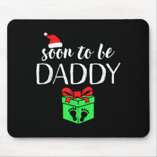 Tapis De Souris Futur Papa Noël Drôle Annonce de Grossesse