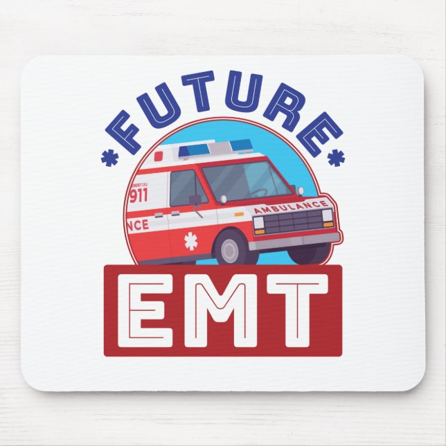 Tapis De Souris Futur pilote d'ambulance paramétrique EMT (Devant)