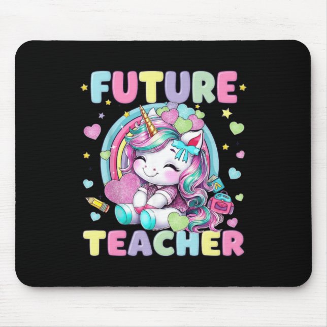 Tapis De Souris Futur professeur de licorne mignonne Création de c (Devant)