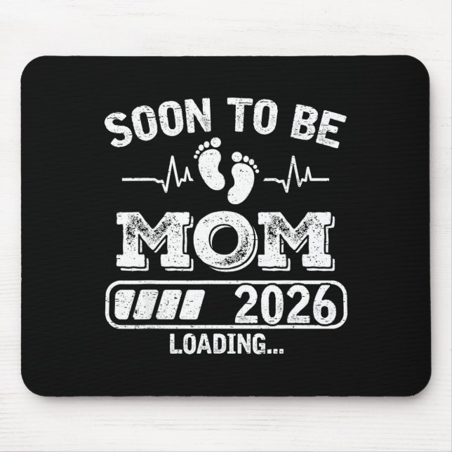 Tapis De Souris Future Maman 2026 Chargement Annonce de Grossesse  (Devant)