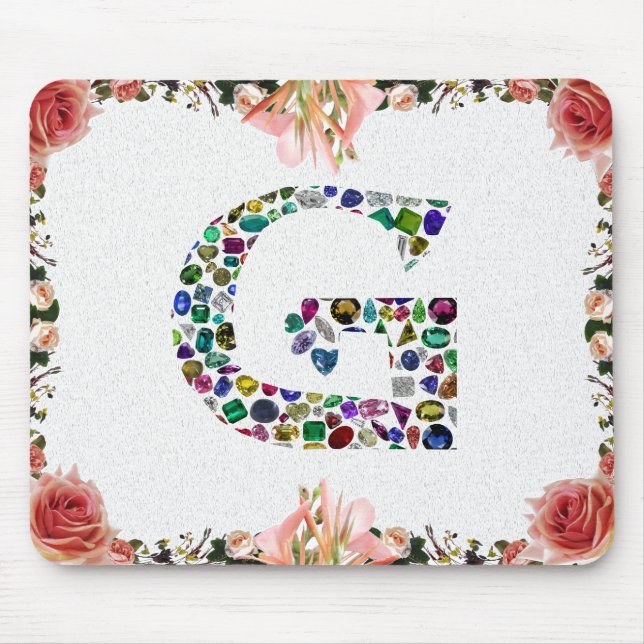 Tapis De Souris G Conception initiale de pierres gemmes (Devant)
