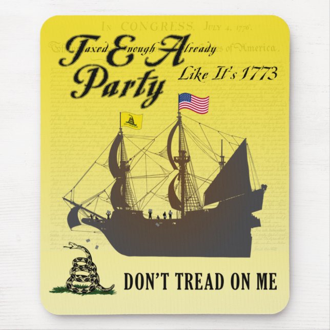Tapis De Souris Gadsden - le thé comme lui est Mousepad 1773 (Devant)