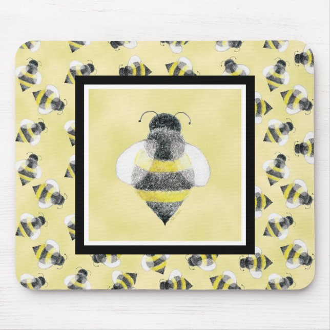 Tapis De Souris Gaffez l'illustration Mousepad d'abeille (Devant)