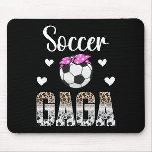 Tapis De Souris Gaga footballeuse Léopard Grand-mère Gaga d'un jou