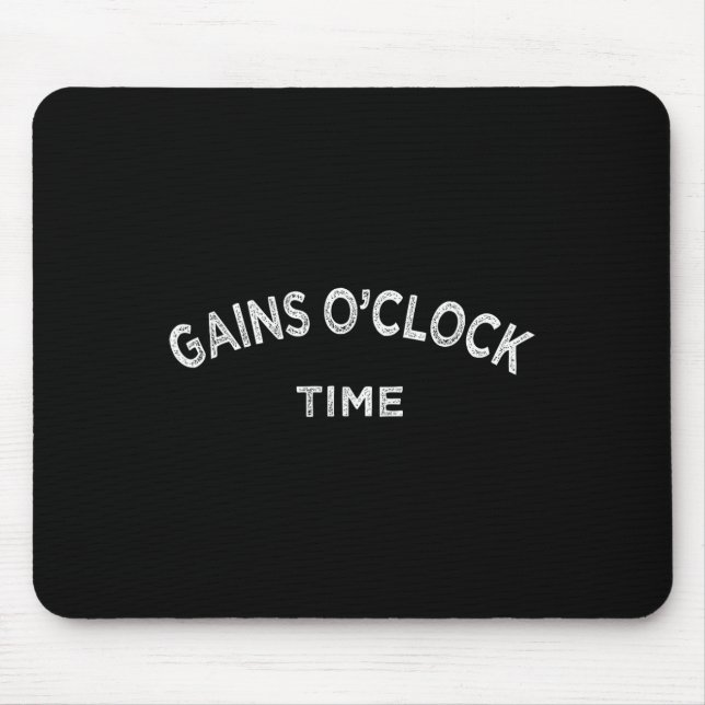 Tapis De Souris Gain O'clock Time Funny Powerlifting Bodybuilding (Devant)