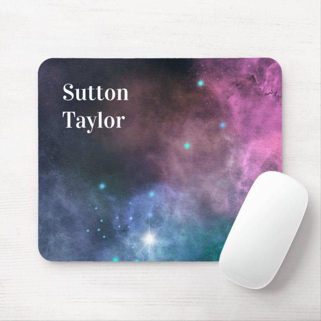 Tapis De Souris Galaxie arc-en-ciel (Avec souris)