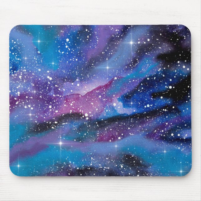Tapis De Souris Galaxie d'aquarelle d'art de l'espace (Devant)