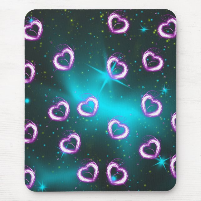 Tapis De Souris Galaxie de coeur (Devant)