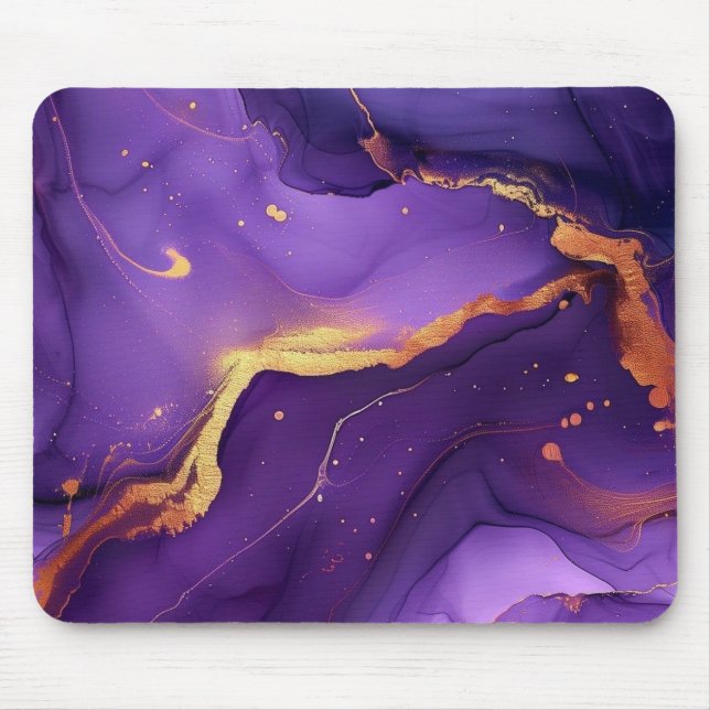 Tapis De Souris Galaxie de marbre pourpre (Devant)