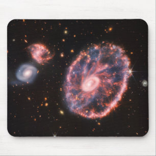 Tapis De Souris Galaxie du Cartwheel, télescope spatial James-Webb