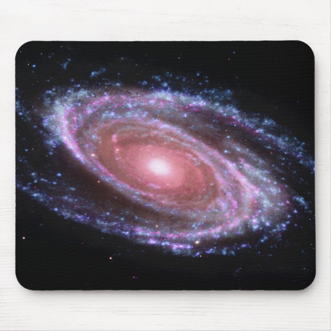 Tapis De Souris Galaxie en spirale rose Mousepad (Devant)