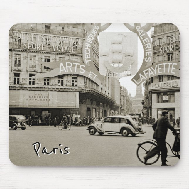 Tapis De Souris Galeries Lafayette Paris Haussmann 1940 Photograph (Devant)