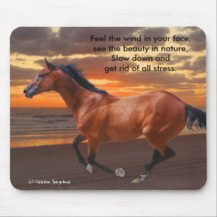 Tapis De Souris Galloping Thoroughbred Ocean Mousepad