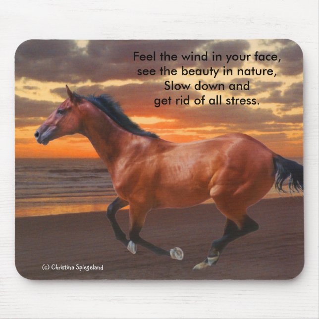Tapis De Souris Galloping Thoroughbred Ocean Mousepad (Devant)