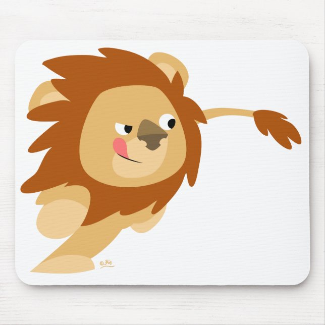 Tapis De Souris Galoping Cartoon Lion mousepad (Devant)