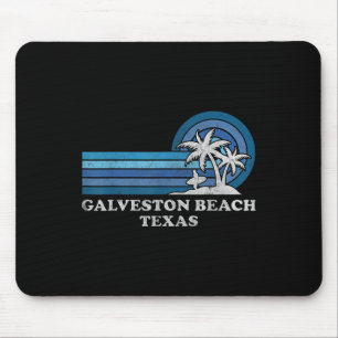 Tapis De Souris Galveston Beach Texas Famille Vacances d'été Vinta