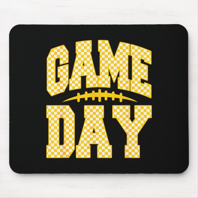 Tapis De Souris Game Day Football Season Football Mama Girl Red Go (Devant)
