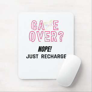 Tapis De Souris Game Over Non Juste Recharger Neon Gamer