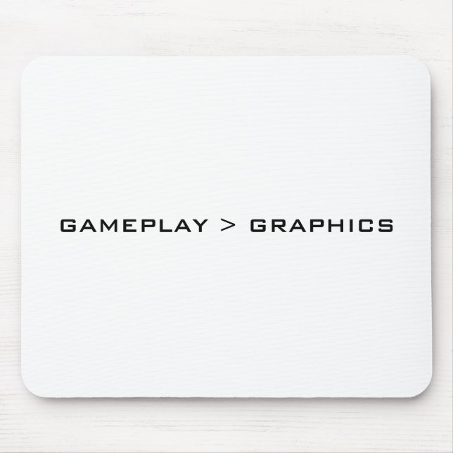 Tapis De Souris Gameplay > graphiques. Blanc noir (Devant)