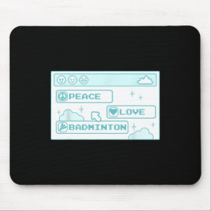 Tapis De Souris Gamer Geek Ordinateur Pc Cool Nerd Peace Love Badm