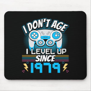 Tapis De Souris Gamer I Don't Age I Level Up depuis 1979 Jeu Bir