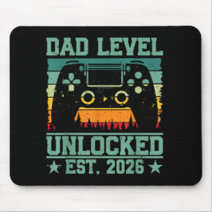 Tapis De Souris Gamer Papa Papa Niveau Déverrouillé Est 2026 Drôle