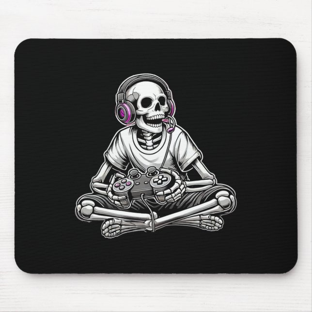 Tapis De Souris Gamer Skeleton Halloween (Devant)