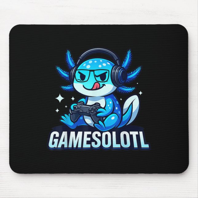 Tapis De Souris Gamesolotl Axolotl Fish Gamer Gaming Anime Video G (Devant)