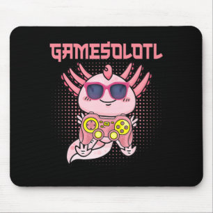 Tapis De Souris Gamesolotl Axolotl Video Gamer Kawaii Anime Kids B