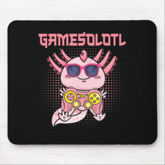 Tapis De Souris Gamesolotl Axolotl Video Gamer Kawaii Anime Kids B