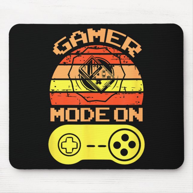 Tapis De Souris Gaming Mode On Funny Game Quotes Gift For Players  (Devant)