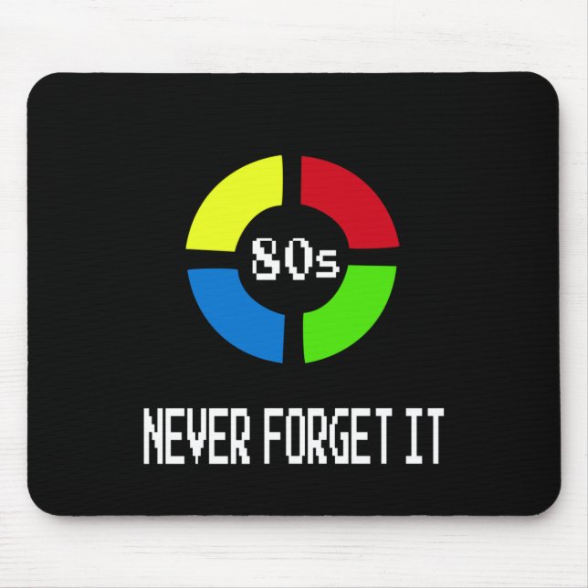 Tapis De Souris Gaming - Never Forget Is 80's Gamer Gadget (Devant)