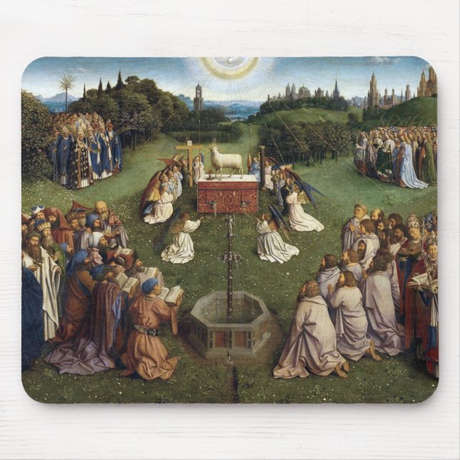 Tapis De Souris Gand Altarpiece (détail), Van Eyck Brothers (Devant)