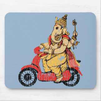 Tapis De Souris Ganesha montant un scooter