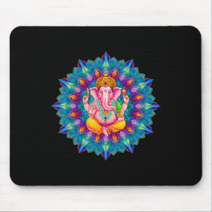 Tapis De Souris Ganesha Puja hindou Dieu éléphant Inde Méditation