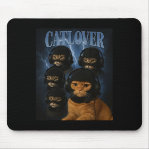Tapis De Souris Gang de joueurs amateurs de chats en casques Lacla